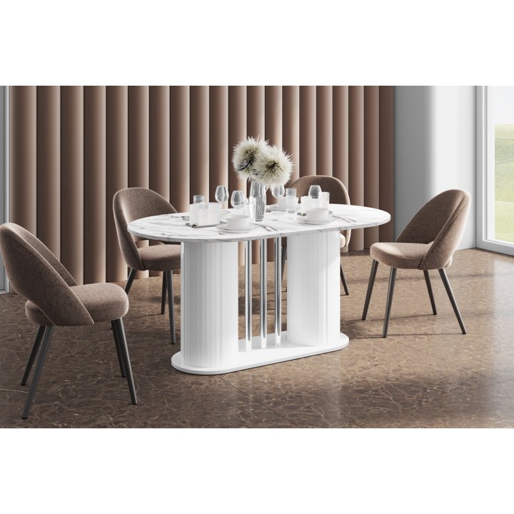 Stół Rozkładany Cesaro Dąb Słoneczny / Biały Super Decor